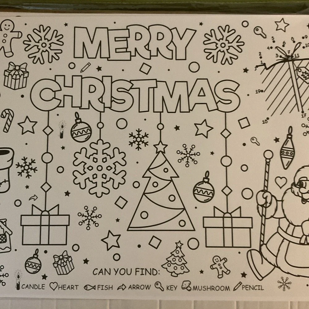 Lot Of 50 Christmas Activity Place‎ Mats, Disposable, Gift Boutique